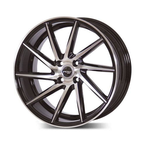 17X7.5 5/100 ET40 D73.1 Replica Vossen CVT Right Gloss Black