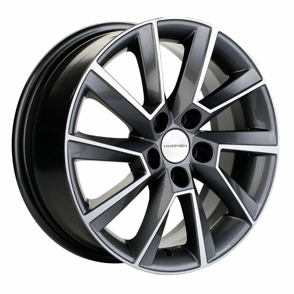 15X6.0 5/100 ET38 D57.1 Khomen Wheels KHW1507 (Rapid/Fabia) Gray-FP