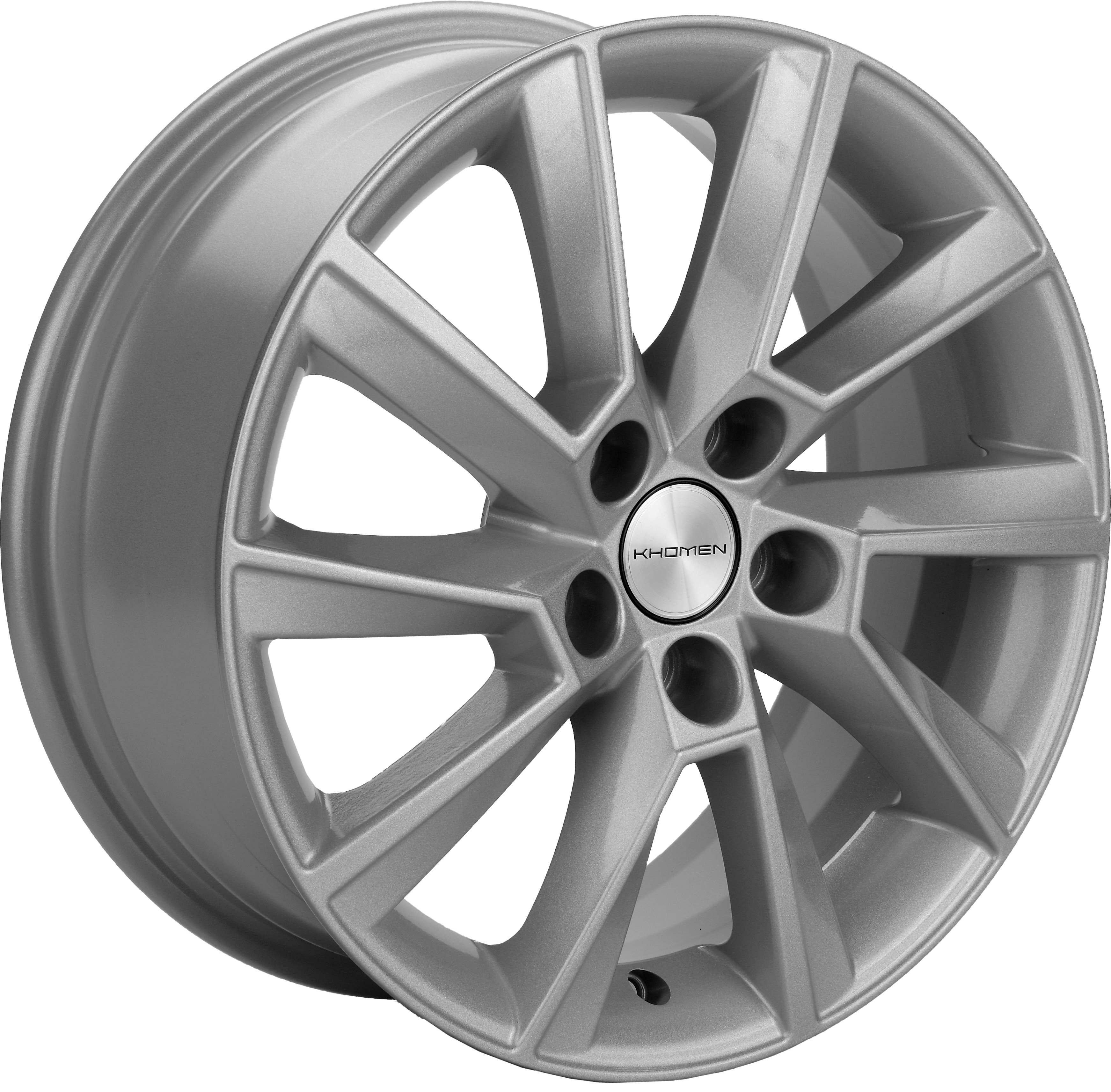 15X6.0 5/100 ET38 D57.1 Khomen Wheels KHW1507 (Rapid/Fabia) F-Silver